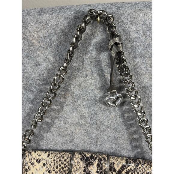 Brighton Women’s Snake Embossed Leather Handbag Single Shoulder Chain - Picture 14 of 14